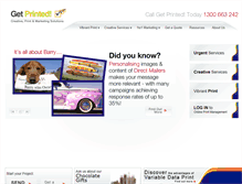Tablet Screenshot of getprinted.com.au